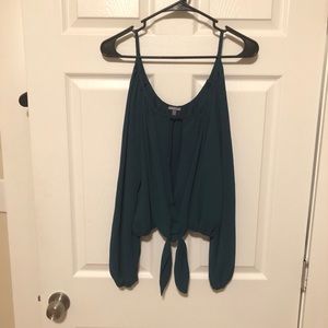 Cropped Cold Shoulder Top